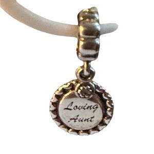 RETIRED Pandora “Loving Aunt” Dangle Charm.